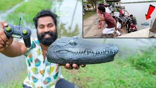 Robot Crocodile Public Reaction | മുതല തല ആളുകൾ പേടിച്ചപ്പോൾ | M4 Tech |