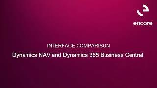 Interface Comparison: Dynamics NAV and Dynamics 365 Business Central