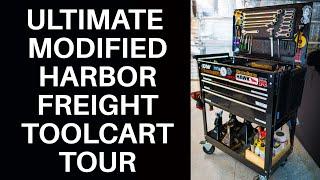 THE ULTIMATE MODIFIED HARBOR FREIGHT TOOL CAR TOUR 2022 - TOOL CART ORGANIZATION AND MOD IDEAS