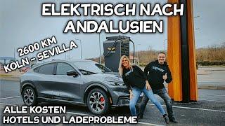 Im Elektroauto nach Andalusien! Steckdose zum Laden. Hotels und Kosten. Mega Roadtrip