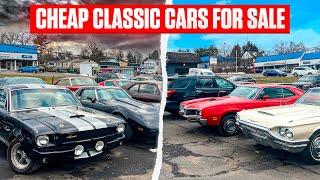 "Affordable Classic Cars FOR SALE WITH PRICES!  January Project Car Lot Walk | Bob Evans Classics"