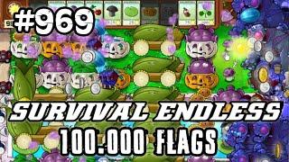 Plants vs Zombies Survival Endless 100000 Flags Part 969 | 19360 - 19380 Flags