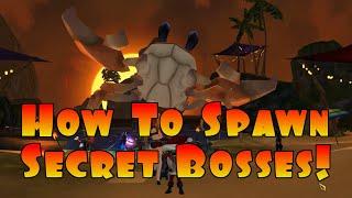 AQ3D How To Spawn 3 SECRET Bosses In Hero's Cove! Rare Drops?! AdventureQuest 3D