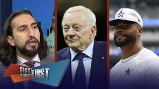 FIRST THINGS FIRST | Nick Wright reacts to Jerry Jones on making roster moves before trade deadline