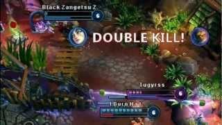 Leona snipes Jayce with Ultimate for the kill.