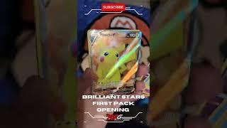 Opening my first pack of Brilliant Stars. #pokemon #pokemontcg #brillantstars #shorts