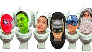 Superheroes Transform Into Skibidi Toilet by GreenHero vs