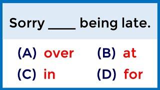 Preposition Quiz | If you score over 96% on this quiz, your English is Awesome!