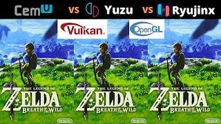 Cemu vs Yuzu vs Ryujinx Zelda breath of the wild