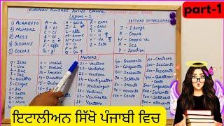 Learn Italian in Punjabi || ਇਟਾਲੀਅਨ ਸਿੱਖੋ #learnialianinpunjabi #learnitalian #vlog #trending