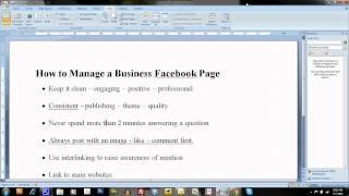 How to Manage your business page on Facebook