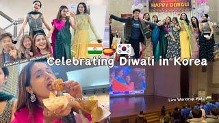 Celebrating Diwali in Korea with Indians and Koreans|Wearing Saree in Korea|Indian in Korea 