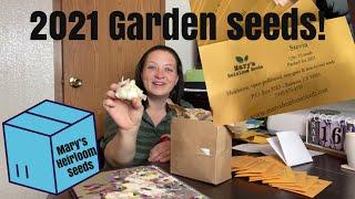 Seed UNBOXING | Mary’s Heirloom Seeds | Garden 2021 | The Shearin Homestead