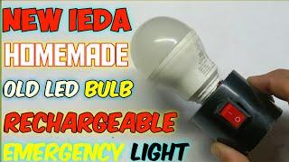 Make A Rechargeable Emergency Light With The Help OF Old LED Bulb And Get 12 Hours Battery backup