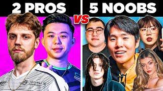 2 PROS VS 5 NOOBS! Can Demon1 & Derrek win vs OfflineTV?