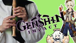 Genshin Impact Main Theme - Recorder Cover - عزف جين شين امباكت على الريكوردر مع النوتة