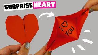 EASY origami SURPRISE HEART [origami VALENTINE'S DAY]