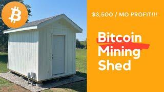 Bitcoin Mining Shed Overview! Earning $3500 per month PROFIT!