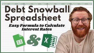 Make a Debt Snowball Spreadsheet with Easy Formulas for Interest Rates | Google Sheets and Excel