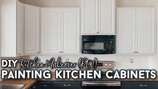 How To Paint Kitchen Cabinets Professionally Without Sanding | DIY Kitchen Makeover (Part 1)