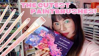 I MADE CUSTOM PAINTBRUSHES!  unboxing and swatches