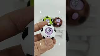 soccer ball face changing keychains