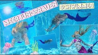 OMG  MEERJUNGFRAUEN SCHWIMMEN IM POOL ! MaVie Family Tutorial