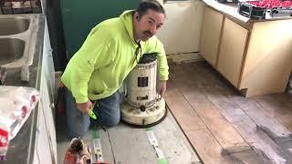 Lighting an indoor kerosene heater!