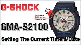GMA-S2100 G-Shock Module 5611 How to Set Time, Date, Home City,DTS, 12/24H, Key Tone, Light Duration