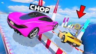 GTA 5 CHOP AND FROSTY GO DOWN THE RAMP AT EXTREME SPEED