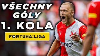 VŠECHNY GÓLY 1. KOLA FORTUNA:LIGY