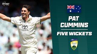 Cummins tears through India with pink-ball haul | Australia v India 2024-25