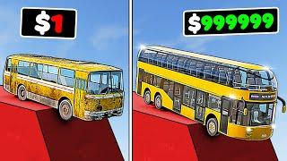 $1 to $1,000,000 Buses vs. Steep Descent in BeamNG.drive