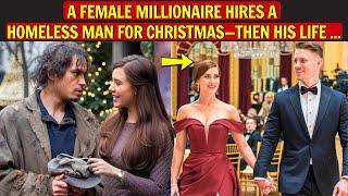 A FEMALE MILLIONAIRE HIRES A HOMELESS MAN TO POSE AS HER BOYFRIEND FOR CHRISTMAS—THEN HIS LIFE…