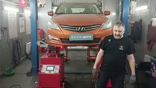 Диагностика подвески  автомобиля Hyundai Solaris на вибростенде #вибростенд #автосервис