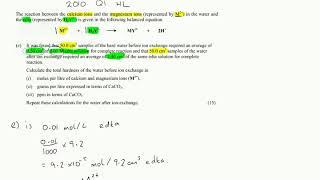 Water Hardness (EDTA) Titration Calculations Example