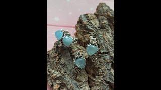 Серебряный комплект "Алла" с аквамарином от ВЕГА