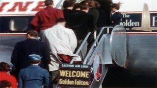 Eastern Airlines Golden Falcon DC-7B ~ Boarding & Arrival in NY 1960's