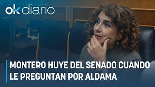 Montero da la espantada en el Senado cuando le preguntan por Aldama y se va a votar el asalto a RTVE