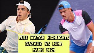  CAZAUX vs RUNE HIGHLIGHTS PARIS 2024