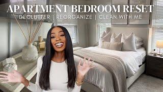 MODERN APARTMENT BEDROOM RESET | clean & declutter with me | affordable luxury decor aesthetic 2024