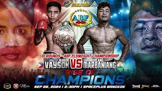 Jayson Vayson  VS Shanborlang Marbaniang  | ABF Flyweight Championship | Sep 26, 2024