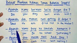 Belajar Membuat Kalimat Bahasa Inggris Tentang Kalimat Tanya Awalan Do, Does dan Did untuk Pemula