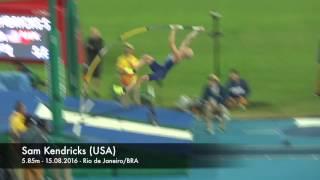 Sam Kendricks (USA) winning the bronze medal at the 2016 Olympic Games