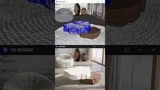 SketchUp Livesync with Realistic Rendering #shorts #sketchup #render