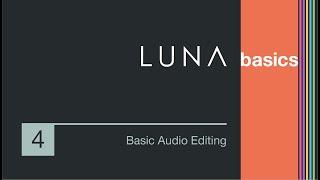 Basic Audio Editing in LUNA Recording System