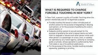 Forcible Touching and Sex Crimes Attorney NYC