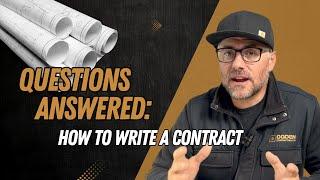 How to Write a Contract | Q&A