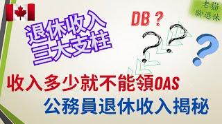 老貓聊退休 3--公務員退休收入揭秘；退休收入的三大支柱（3 pillars）， 退休前一年的收入對老年金OAS的影響？ #加拿大退休  #加拿大養老 #老年金OAS