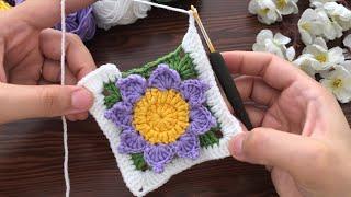 Super motif making model  Crochet flower motif  crochet motif making